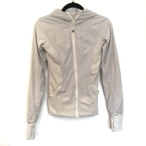 [LULULEMON] White reversible light zip jacket 4